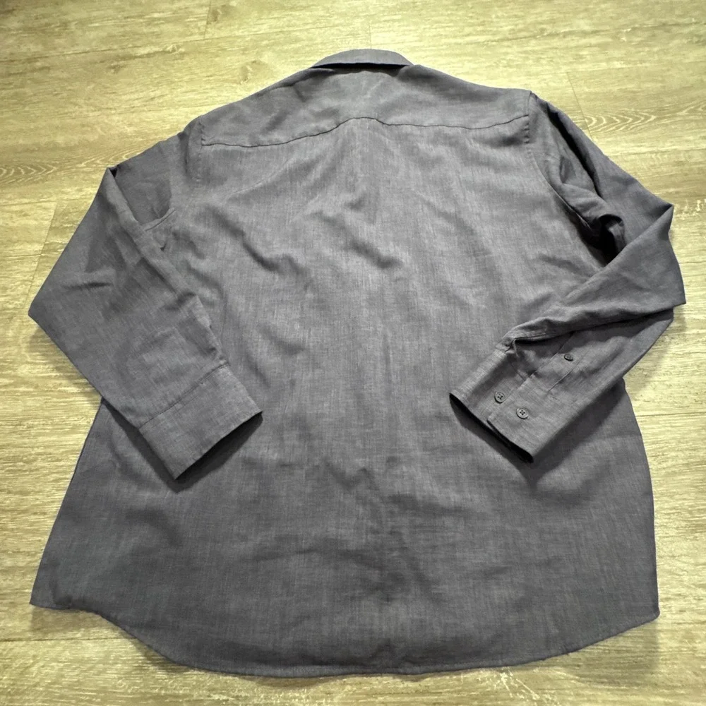 Vince Camuto Shirt Mens XL Blue Performance Preppy Quiet Luxury Comfort Minimal